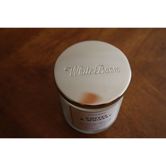 Lot of 2 Bath & Body Works White Barn COFFEE & WHISKEY Single Wick Candles 8 oz - Picture 8 of 11